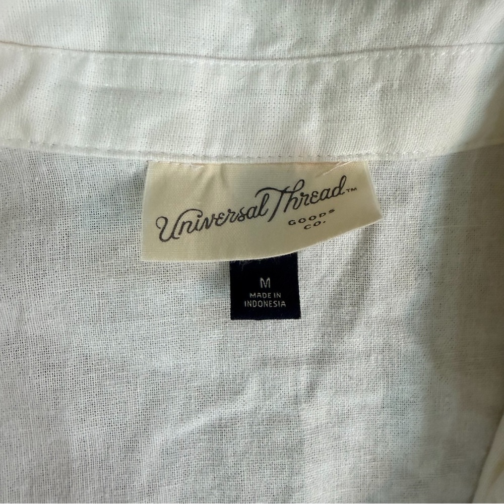 Universal Thread Linen Blend Romper Medium Cream … - image 3